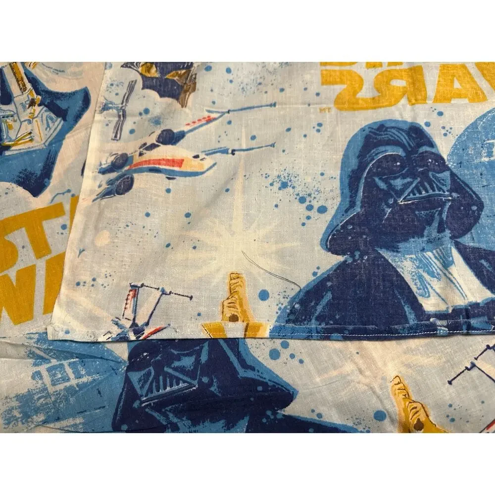 4 VINTAGE STAR WARS FABRIC VALANCES  3 at 38x28,1 at 79 x 29